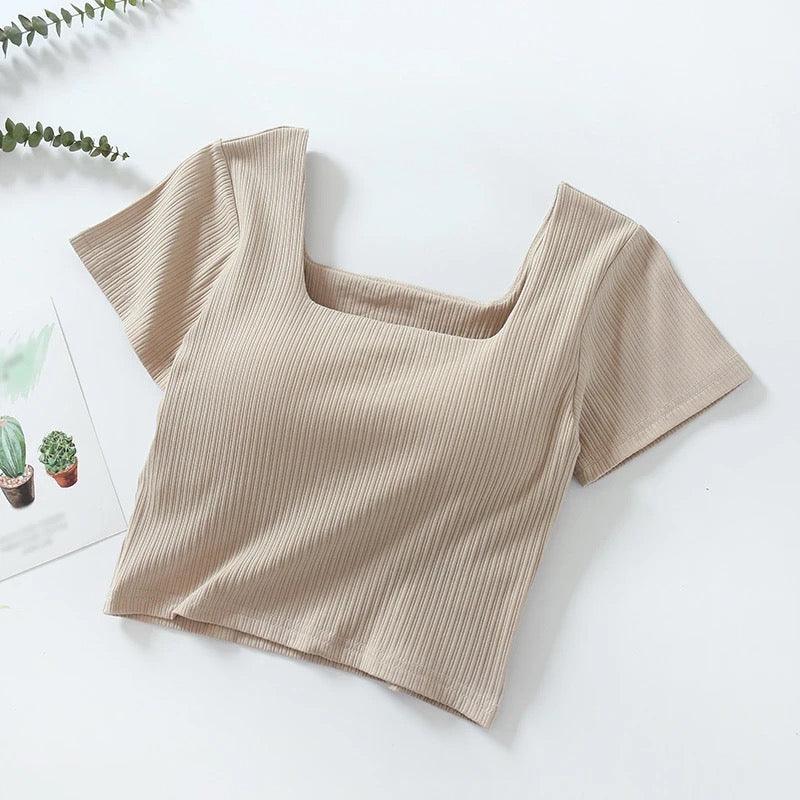 Levo Summer Tops with Inbuilt Bra - Image 6