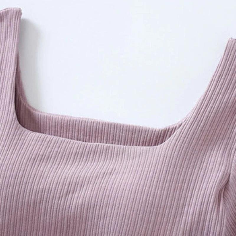 Levo Summer Tops with Inbuilt Bra In Rust - Image 3
