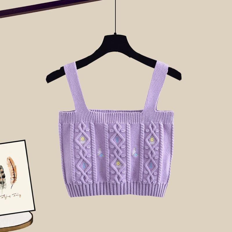 Lilac Mist Woolen 3 Pc Coord Set In Purple and Purple - Image 3