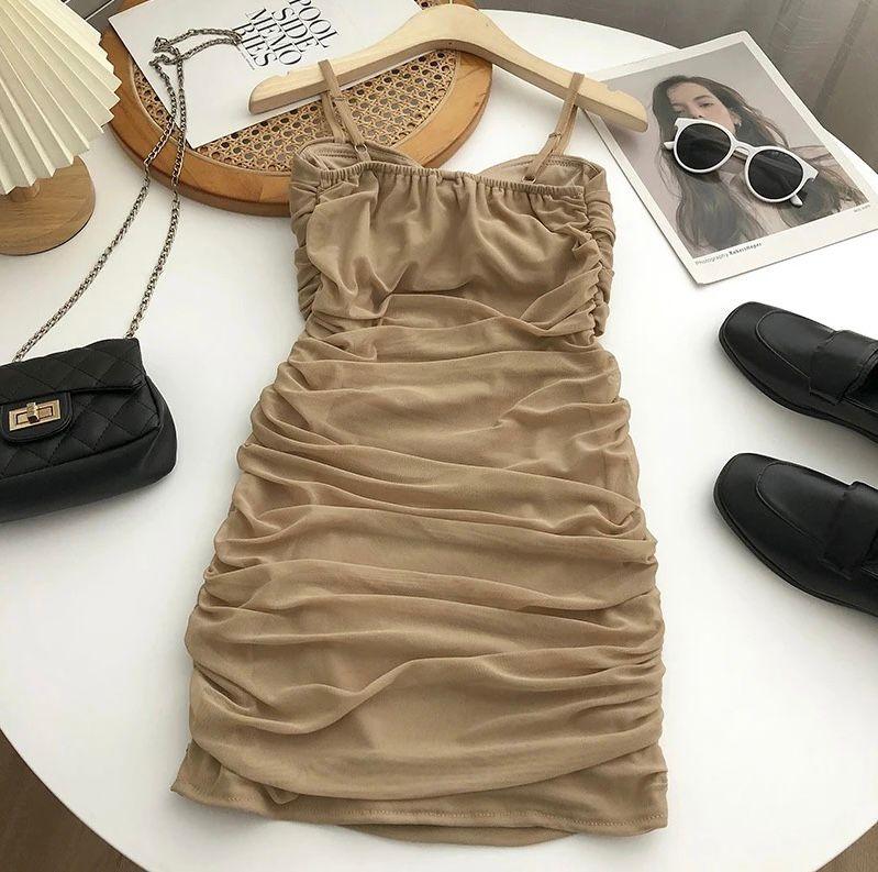 Limba Ruched Mini Bodycon Mesh Dress - Image 3