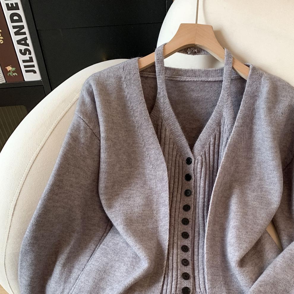 Lior Woolen Top With Cape Sweater - Image 6