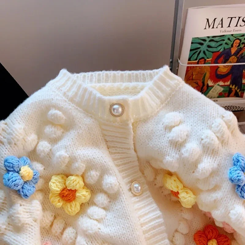 Lisido Statement Woolen Sweater with Flower Detail - Image 4