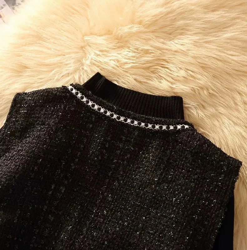 Lola Set of Top and Woolen Tweed Dress - Image 6