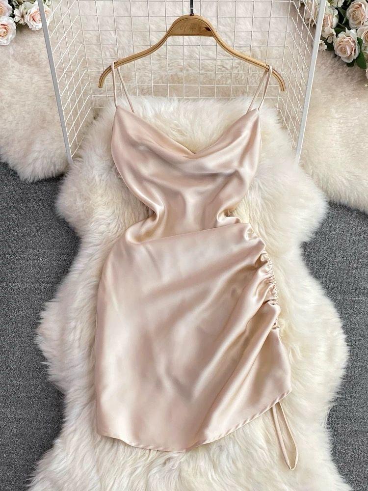 Lorelai Satin Mini Dress - Image 2