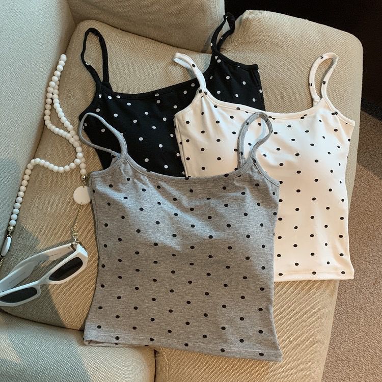Loret Tank Tops with Inbuilt Bra In White - Image 3