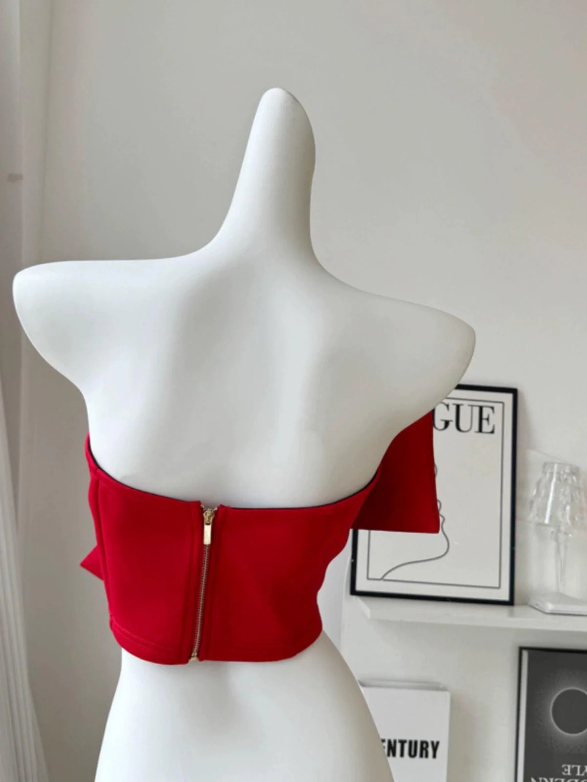 Love Bow Detailed Blouse In Red - Image 4