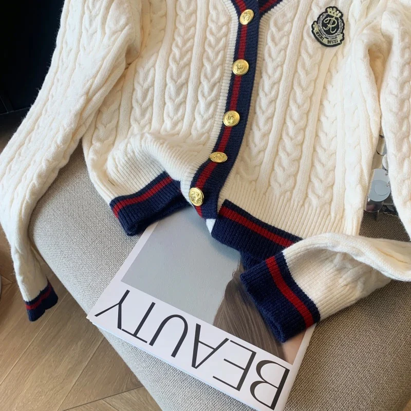 Luisa Woolen Cardigan In Off White - Image 5