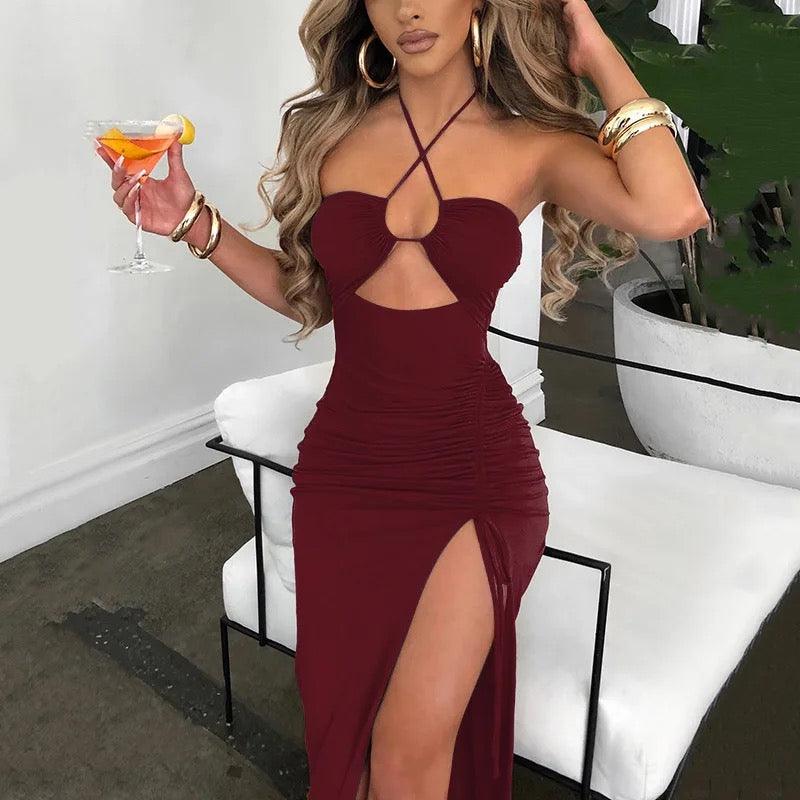 Luther Strappy Midi Slit Dress - Image 2