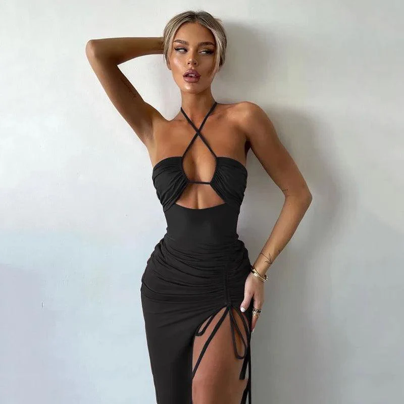 Luther Strappy Midi Slit Dress - Image 4