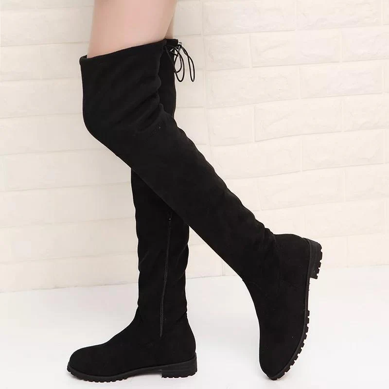 Luxury Flat Suede Boots - Image 2
