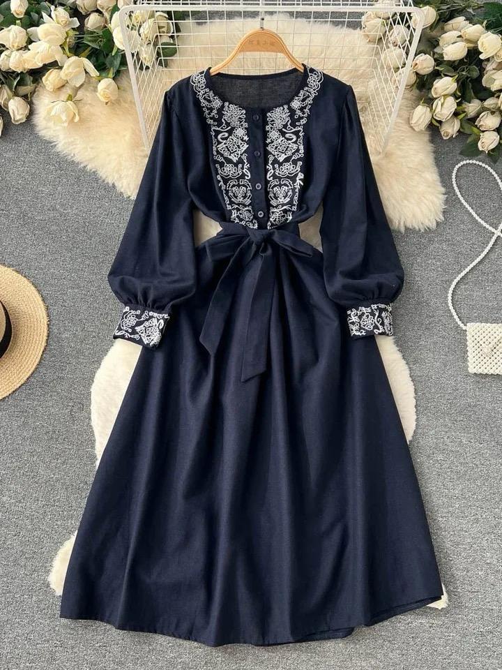 Lyra Statement Belted Dress - Image 4
