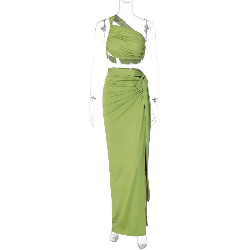 Macau Statement Summer Coord Set - Resortwear In Green - Image 3