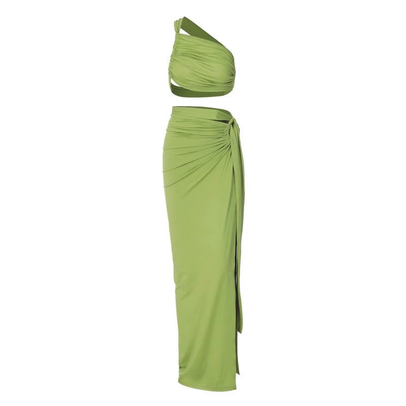 Macau Statement Summer Coord Set - Resortwear In Green - Image 4