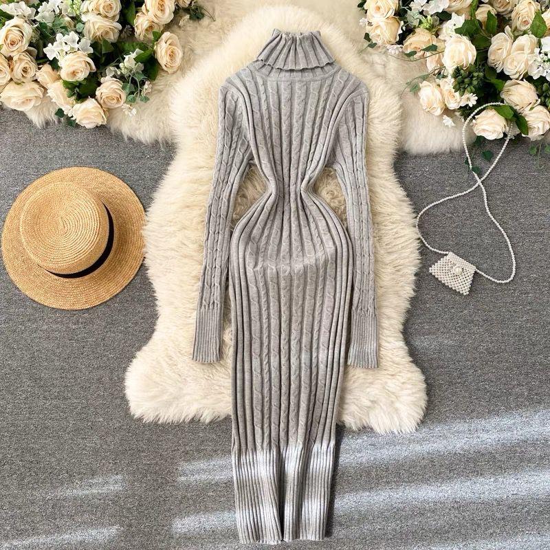 Macy Woolen Bodycon Dress - Image 2