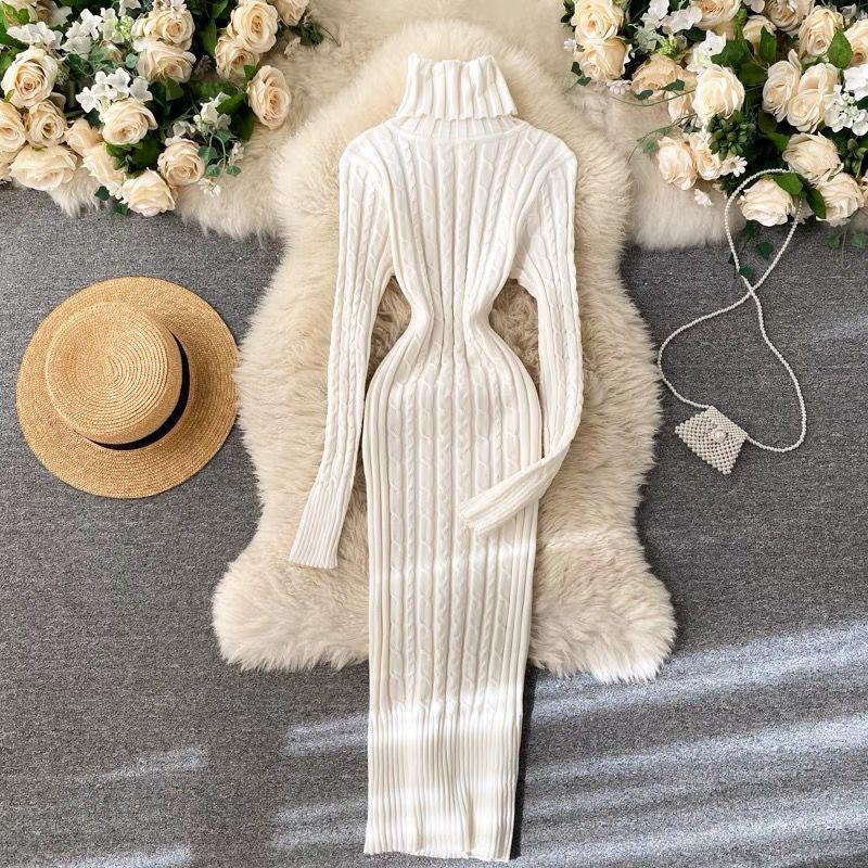 Macy Woolen Bodycon Dress - Image 4