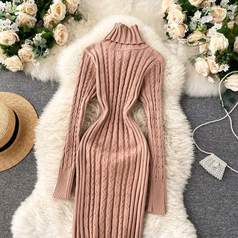 Macy Woolen Bodycon Dress - Image 5