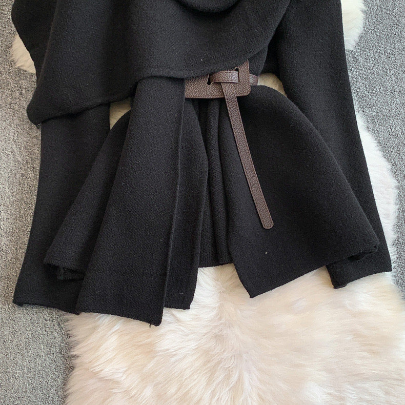 Maddox Luxe Winter Cape With Belt - Image 14