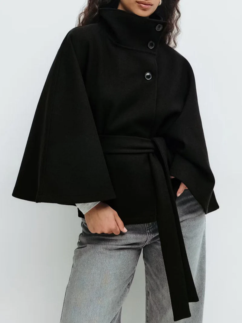 Maddy Winter Cape With Belt - Image 3