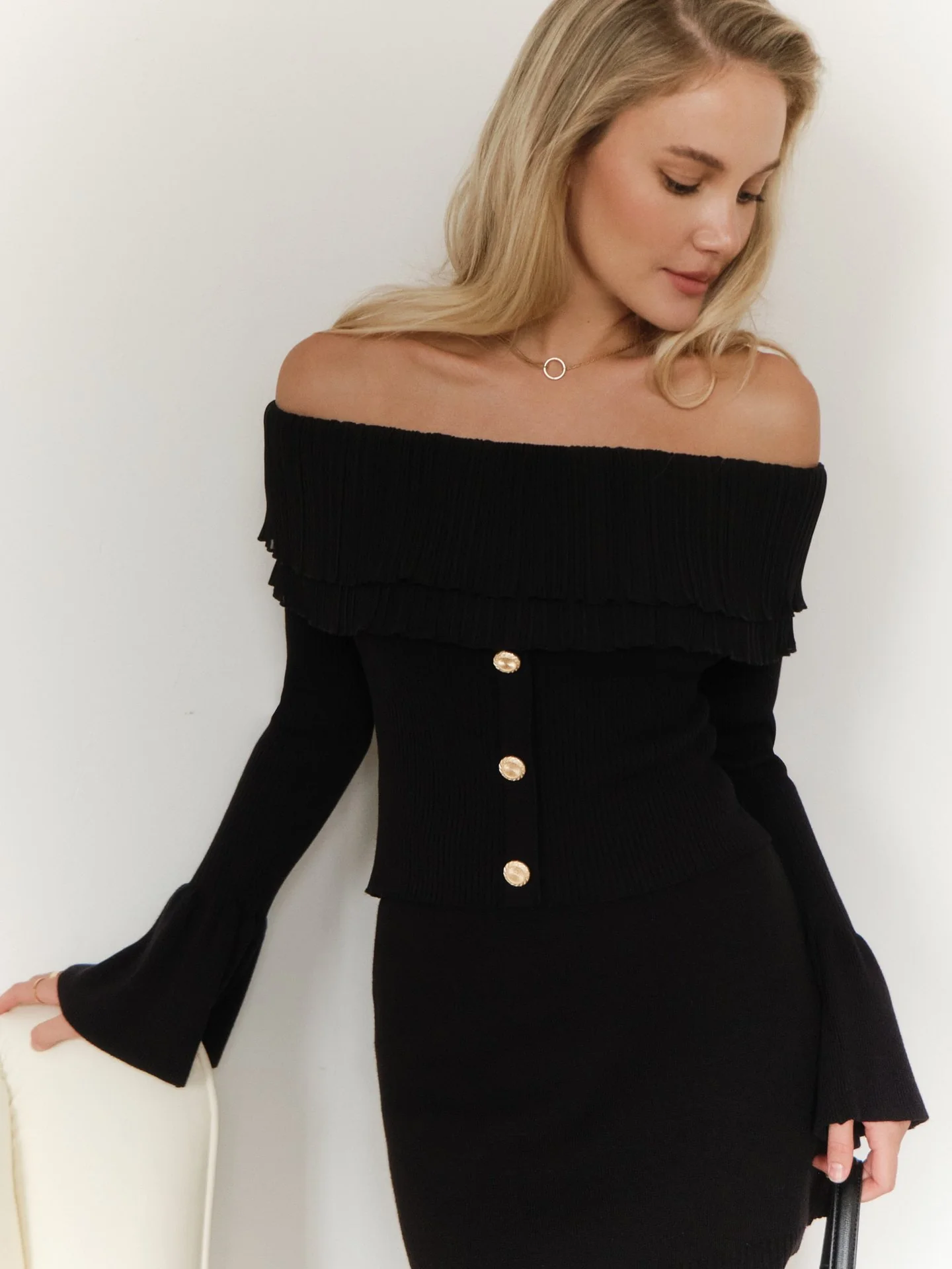 Maelie Off Shoulder Knit Top - Image 4