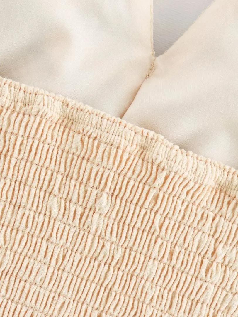 Maiko Halterneck Summer Top In Beige - Image 7