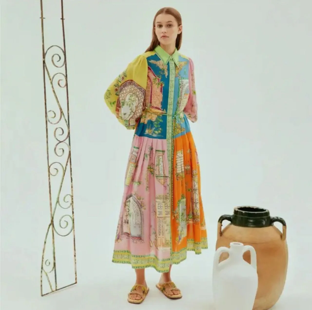 Maisto Printed Summer Maxi Dress In Multicolor - Image 4