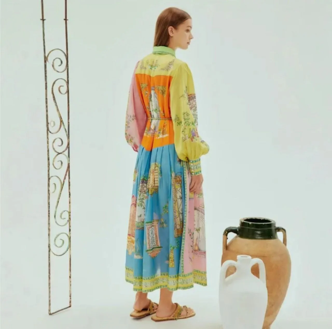 Maisto Printed Summer Maxi Dress In Multicolor - Image 6