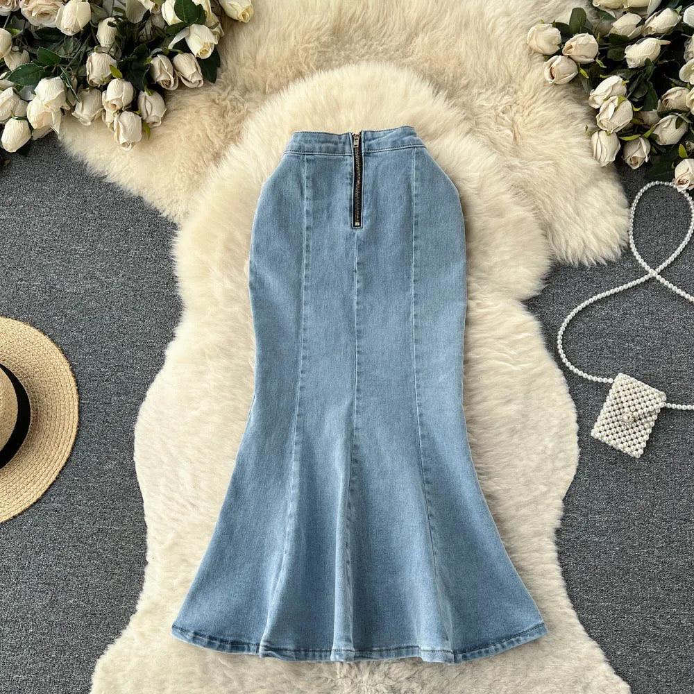 Malibu Maxi Statement Skirt In Blue - Image 9