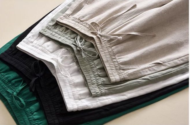 Manon Statement Linen Pants In Black - Image 3