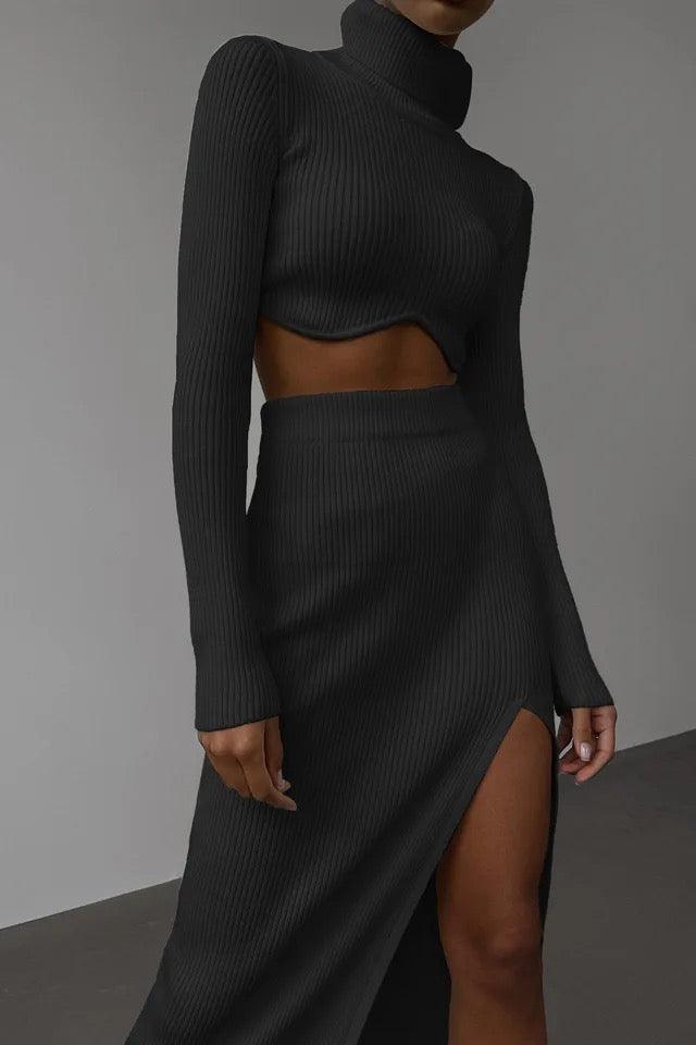 Aster Ribbed Set of Top and Skirt - Image 6