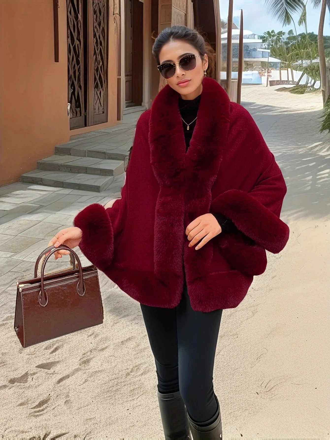 Marcello Luxe Fur Cape - Image 2