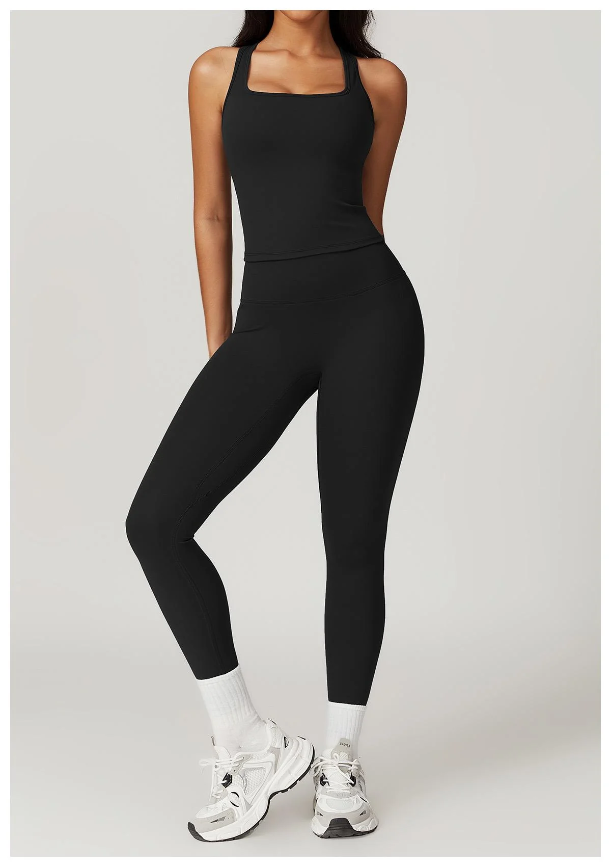 Margo Premium Activewear Set In Black - Image 3