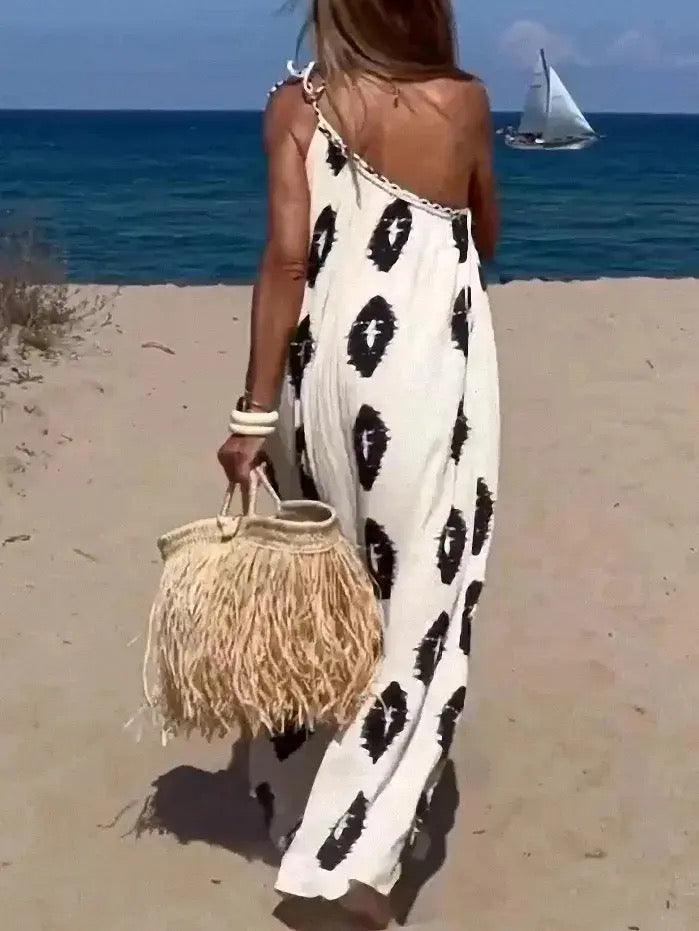 Maria One Shoulder Beach Dress - Image 2