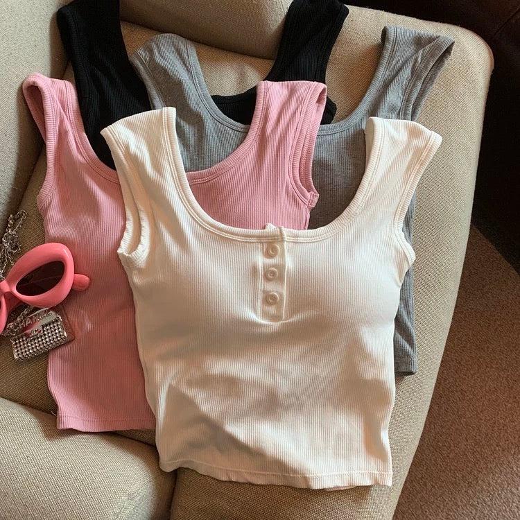 Maria Tank Tops with Inbuilt Bra - Image 2