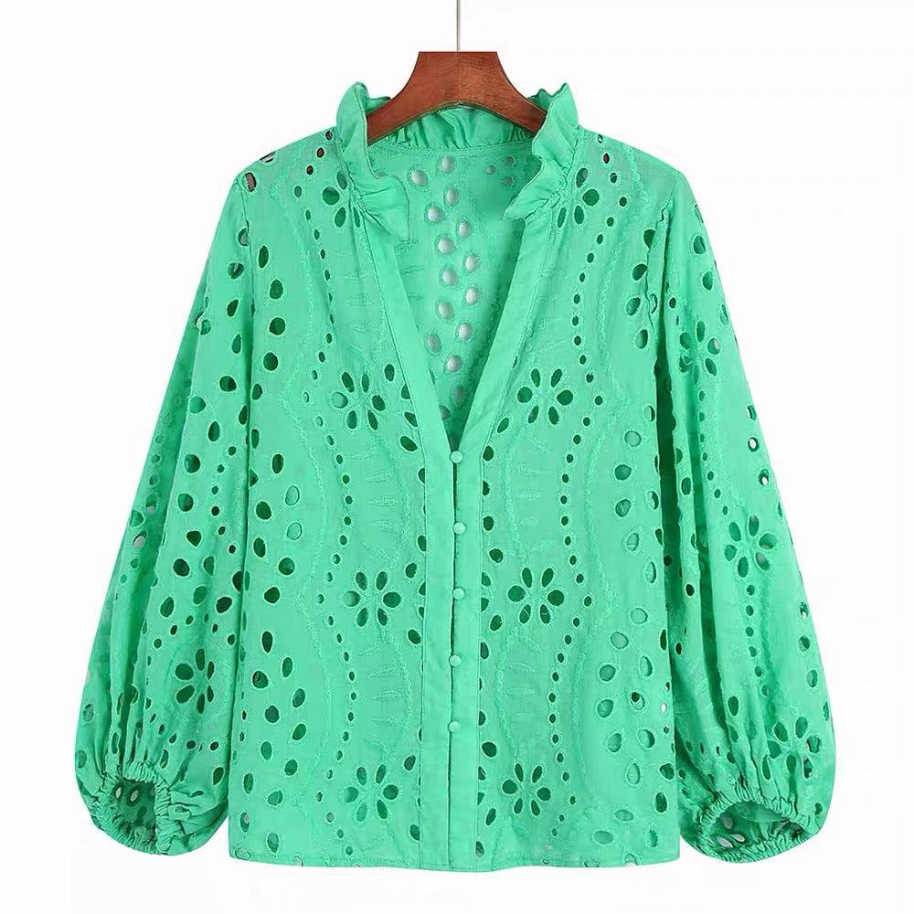 Marianna Premium Eyelet Blouse - Image 11
