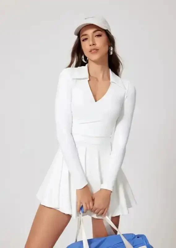 Marin Tenniscore Statement Dress with Detachable Shorts - Image 5