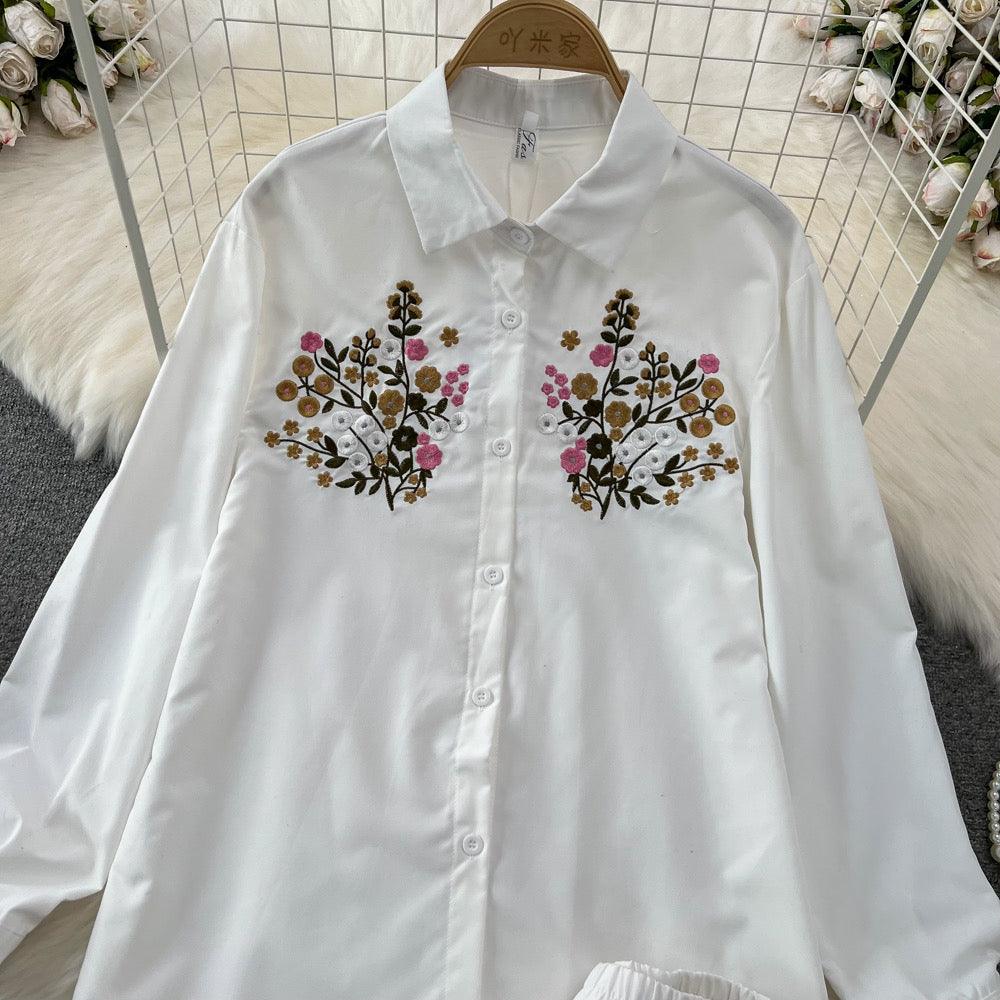Maria Embroidered Set of Top and Pants - Image 5