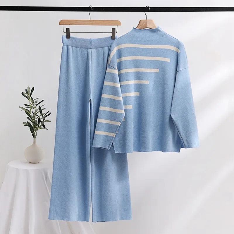 Mario Striped Woolen Coord Set - Image 2