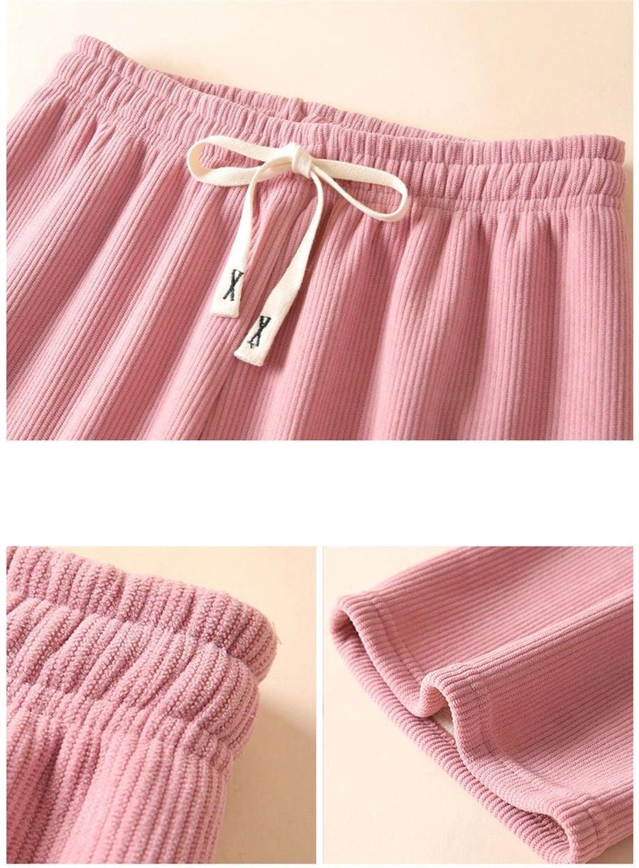 Marley Wide Leg Fleece Pants In Beige - Image 10