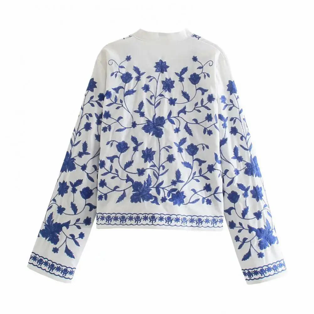 Marlin Embroidered Summer Top In White - Image 3