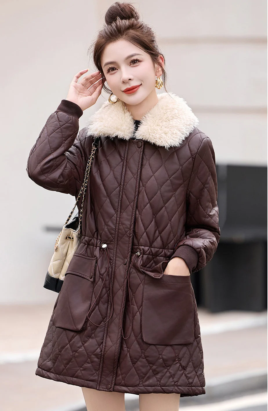 Marquesa Fur Woolen Jacket - Image 2