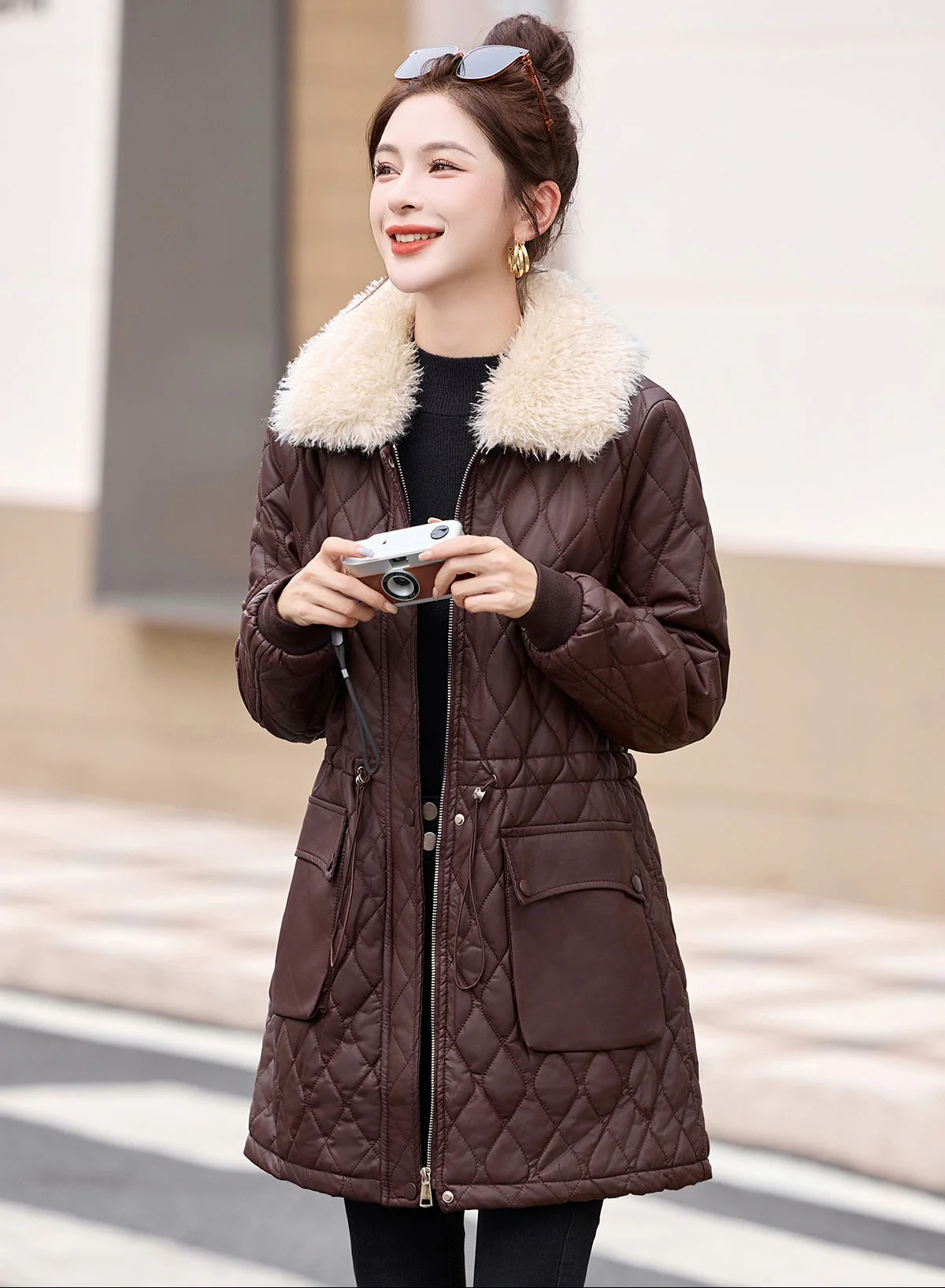 Marquesa Fur Woolen Jacket - Image 3