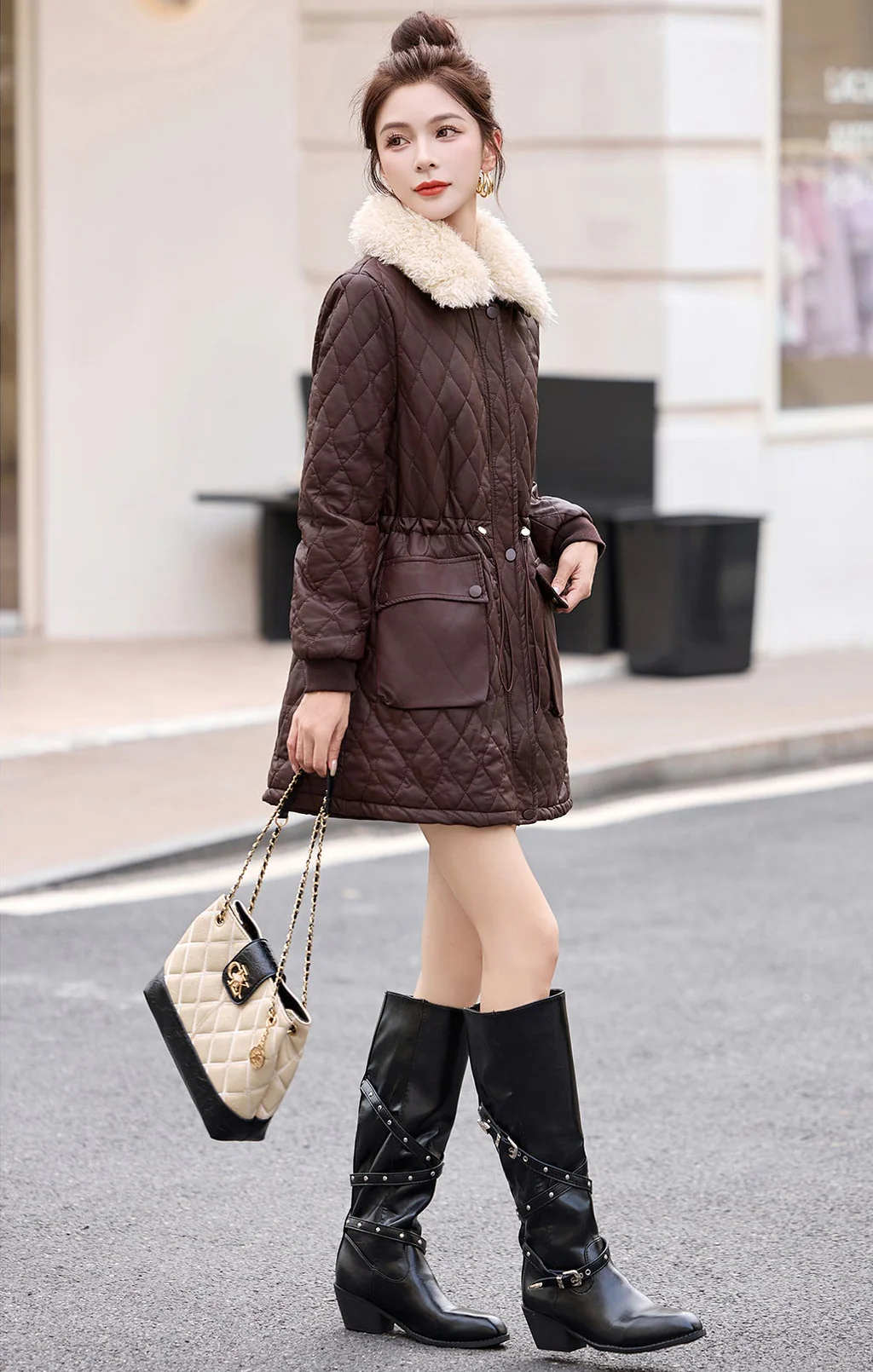 Marquesa Fur Woolen Jacket - Image 4