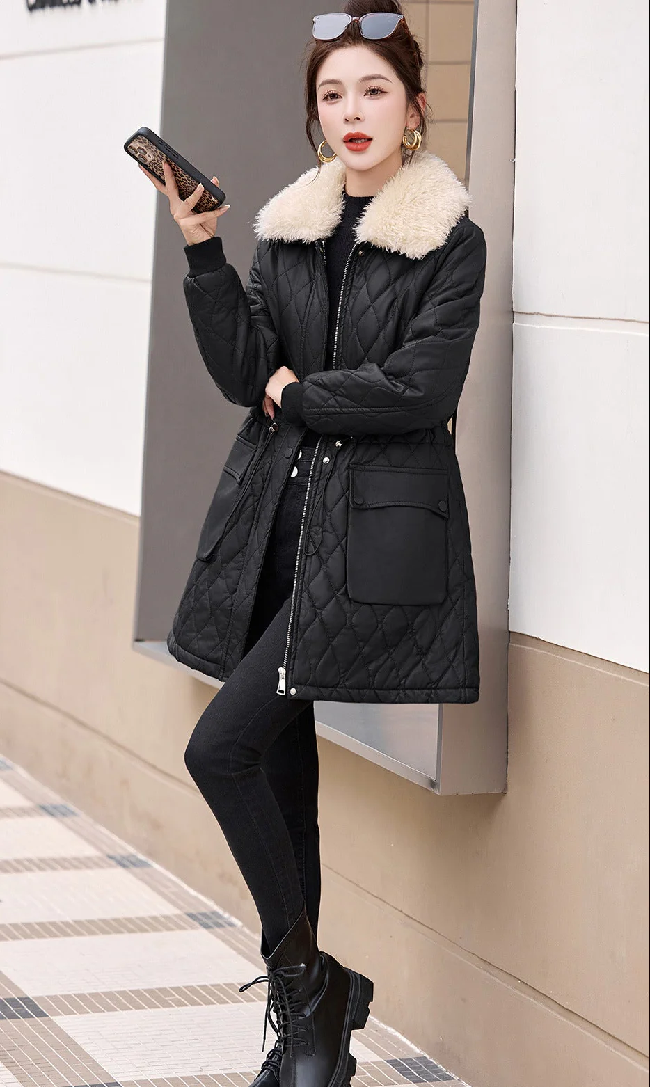 Marquesa Fur Woolen Jacket - Image 5