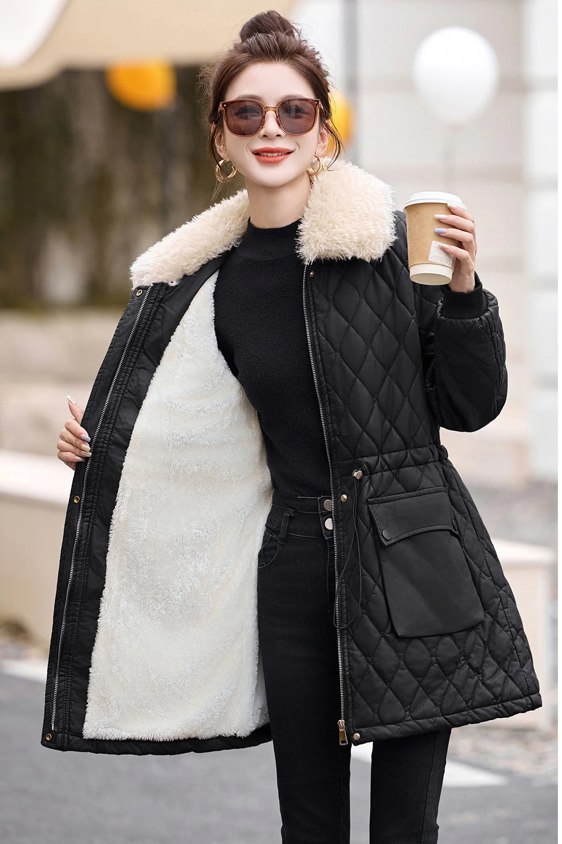 Marquesa Fur Woolen Jacket - Image 7