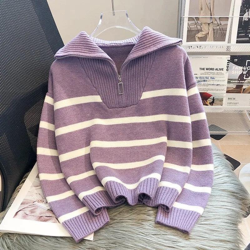 Mastro Striped Statement Sweater - Image 2