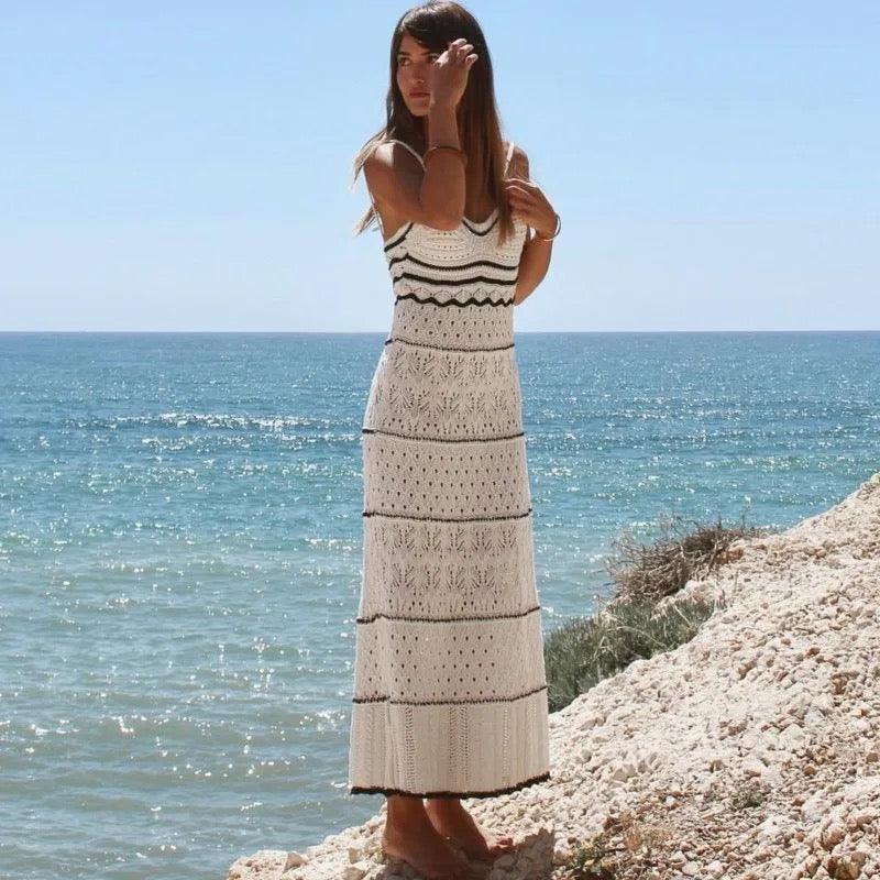 Matsel Luxe Soft Knit Dress In White - Image 4