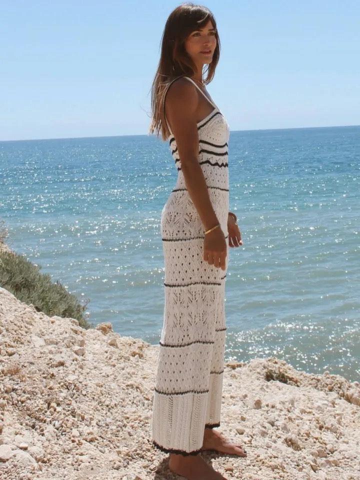 Matsel Luxe Soft Knit Dress In White - Image 5