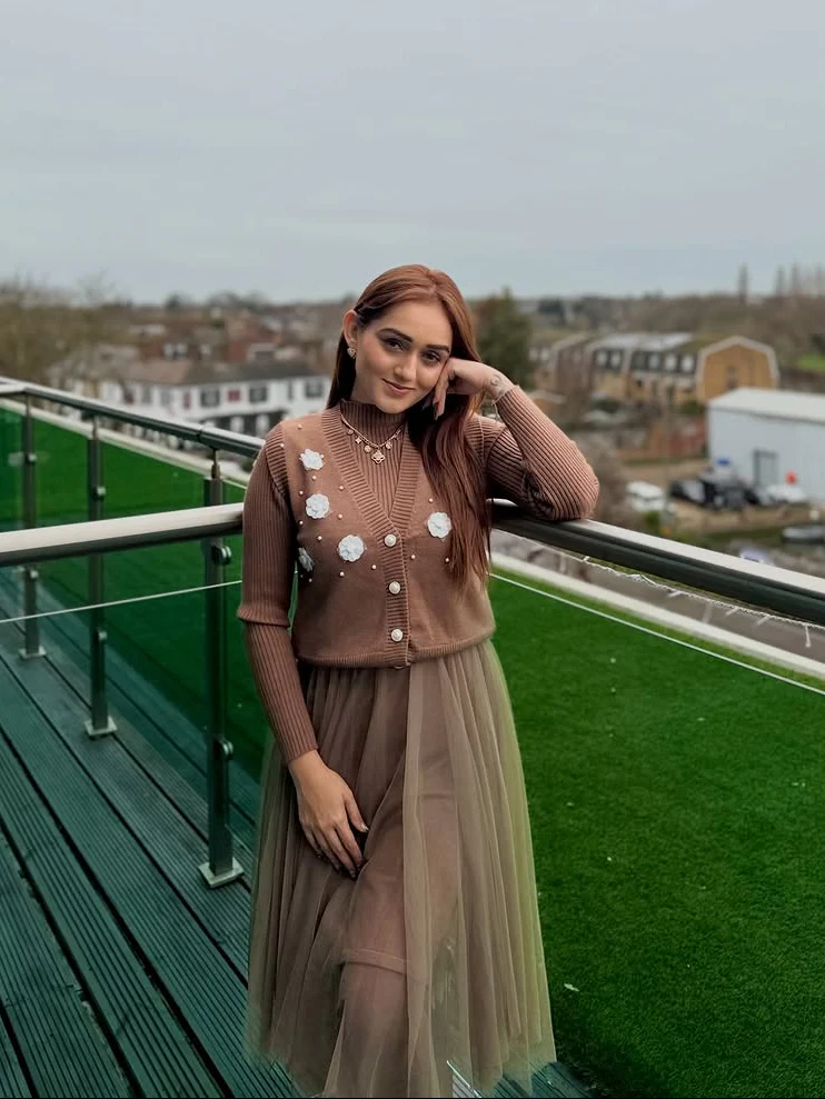 Mayfair Woolen Dress With Vest Top - Image 6