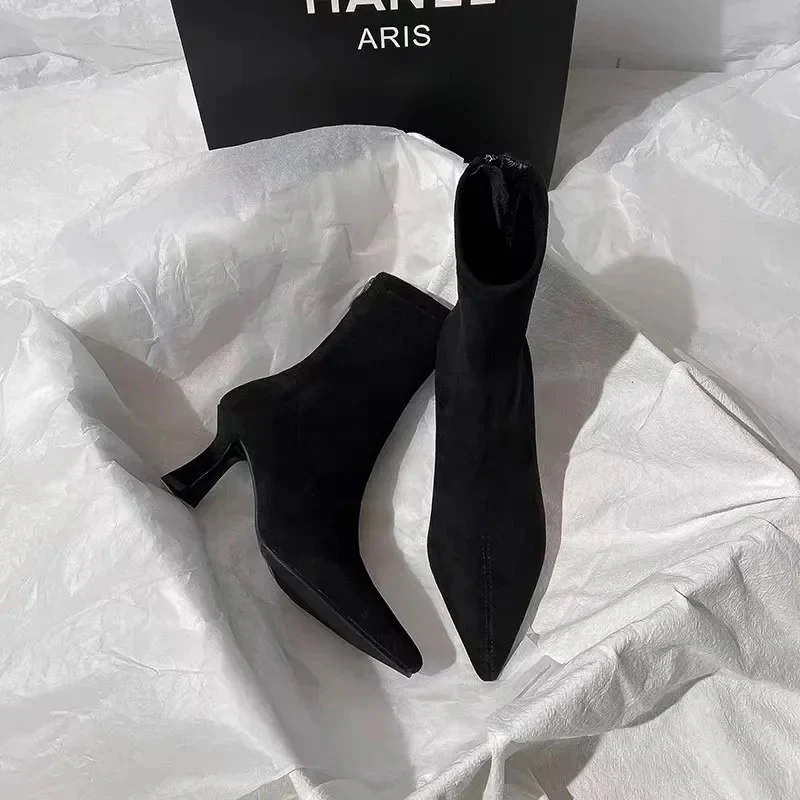 Meah Short Suede Statement Ankle Boots - Image 4