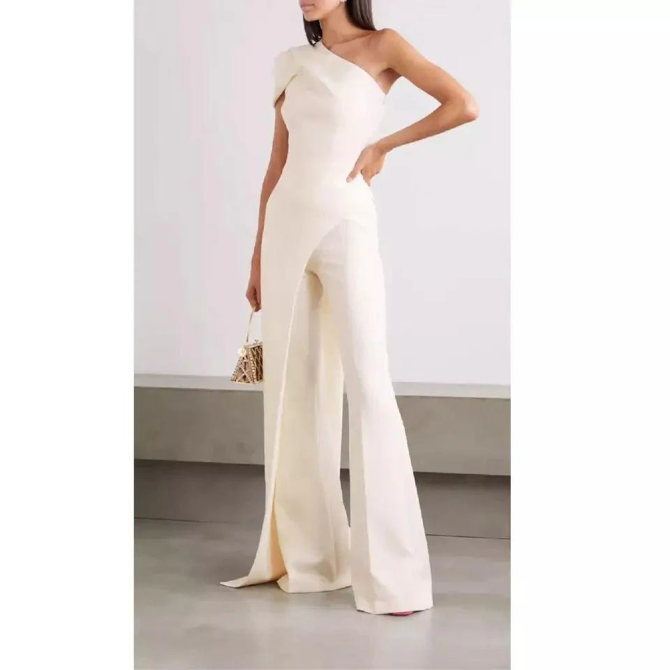 Meghan Statement Jumpsuit in White - Image 2